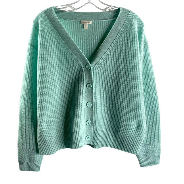 GARNET HILL Size SMALL Mint Long Sleeve Cardigan Cashmere SWEATER