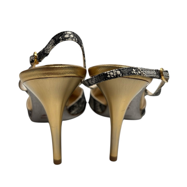 RENE CAOVILLA Size 39 Beige/Black Evening NWT SHOE