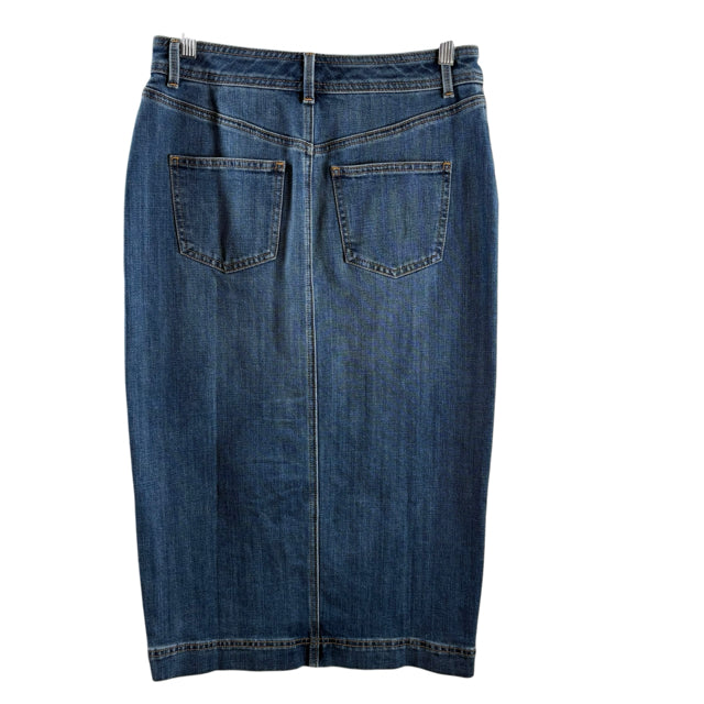 TALBOTS Size 2 Blue Midi Denim SKIRT