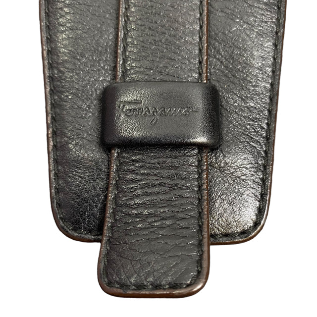 FERRAGAMO Black Leather Vintage PURSE