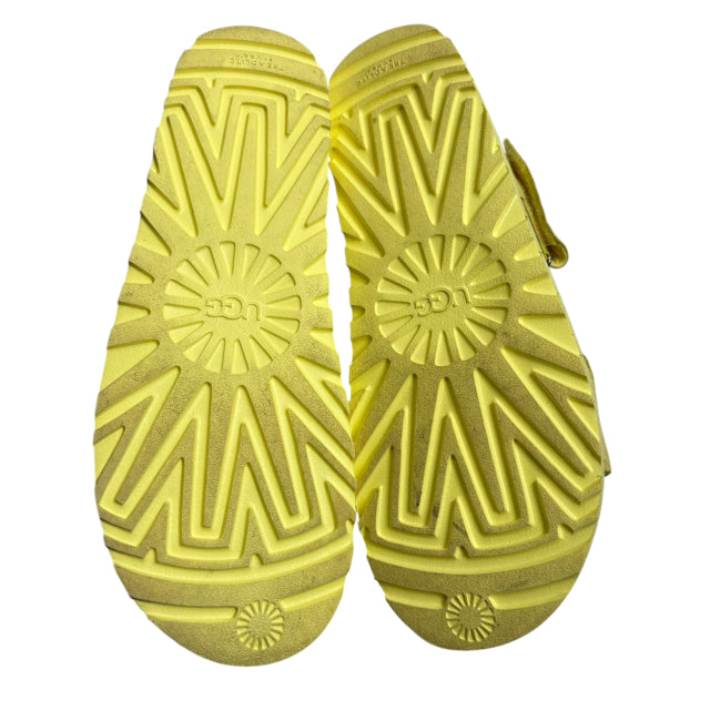 UGG Size 10 Yellow Platform Sandal Suede SHOE