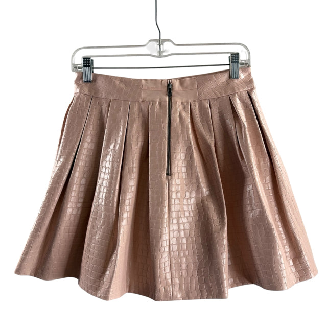 ALICE & OLIVIA Size 6 Blush Croc Look Mini Faux Leather NWT SKIRT