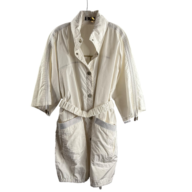 PIAZZA SEMPIONE Size 44 White 3/4 Sleeve Polyester Blend JACKET