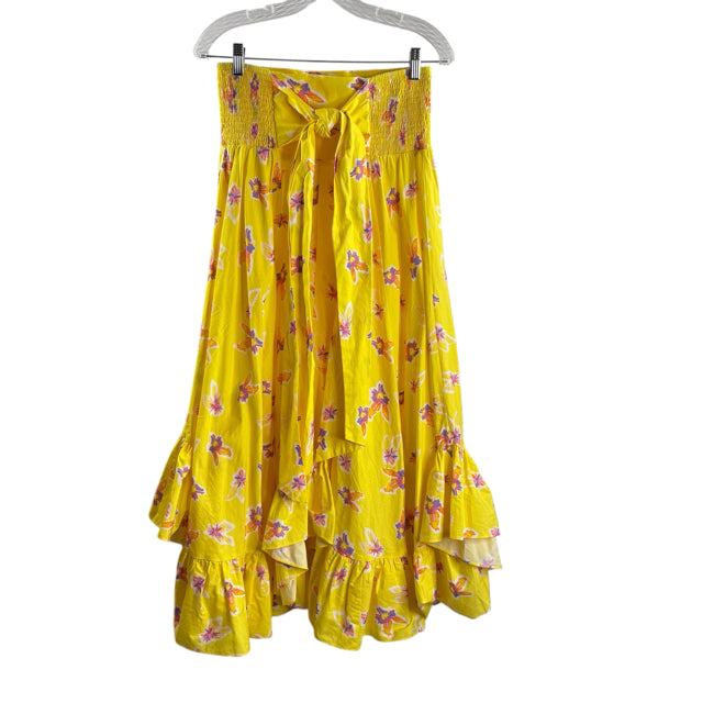 ALIVIA Size EURO 38 Yellow Floral Short Sleeve Cotton NWOT 2PC DRESS