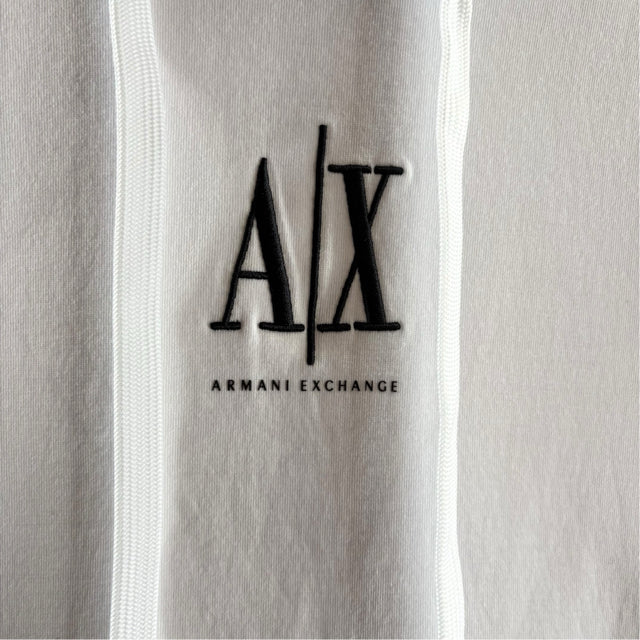 A/X Size MED White Logo Long Sleeve Hoodie TOP