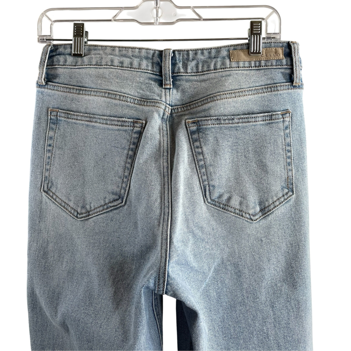 CELLO Size LARGE Light Blue Waist Detail Denim JEANS