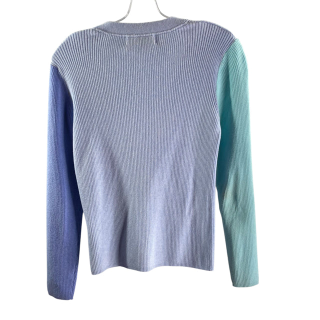 SCOTT & SCOTT Size X-SMALL Blue Long Sleeve Cardigan SWEATER