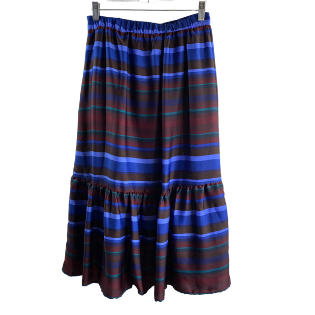 BANANA Size X-SMALL Blue/Brown Stripe SKIRT