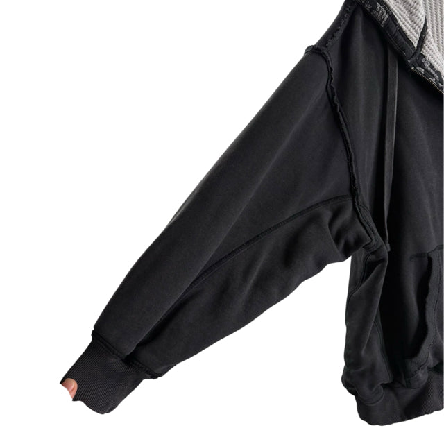 WE THE FREE Size SMALL Black Long Sleeve Hoodie TOP