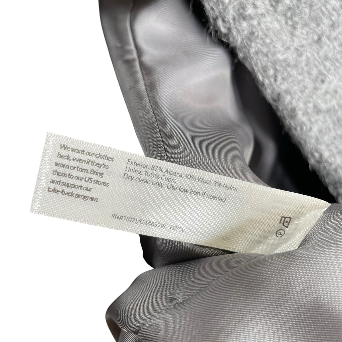 EILEEN FISHER Size MEDIUM Gray COAT