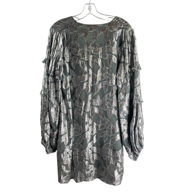 JENS PIRATE BOOTY Size SMALL Light Blue/Silver Floral Long Sleeve NWT DRESS