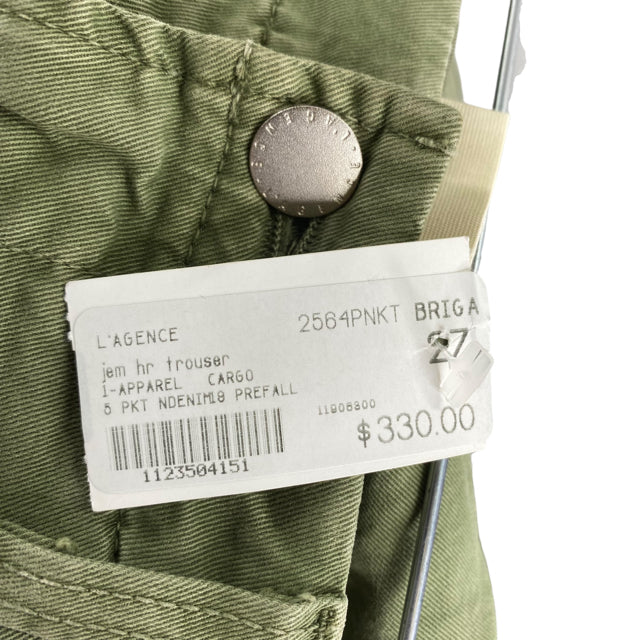 L'AGENCE Size 27 Olive Track Stripe Cotton NWT PANTS