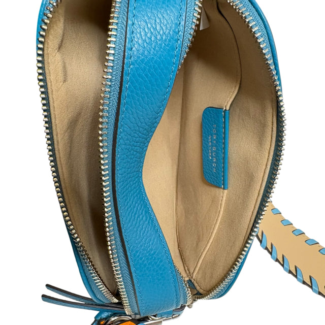 TORY BURCH Teal/Orange Stitch Detail Leather Cross Body NWT PURSE