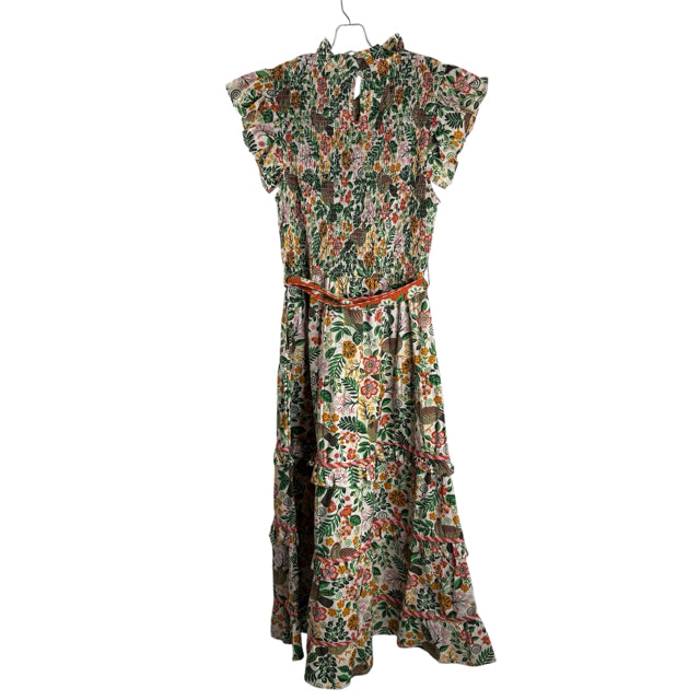PRINTFRESH Size MED Multi Print Flutter Sleeve DRESS