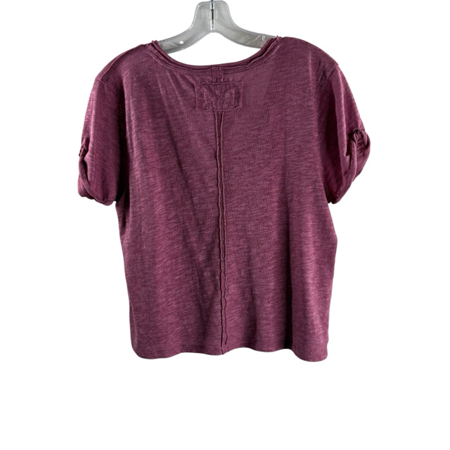 WE THE FREE Size MED Pink SS Tee V-Neck TOP