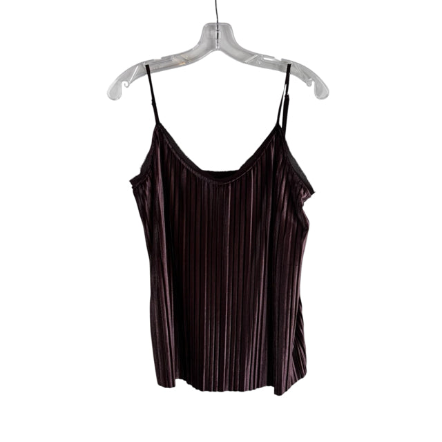 JASMINE Size MEDIUM Purple Pleats Strappy Velvet TOP