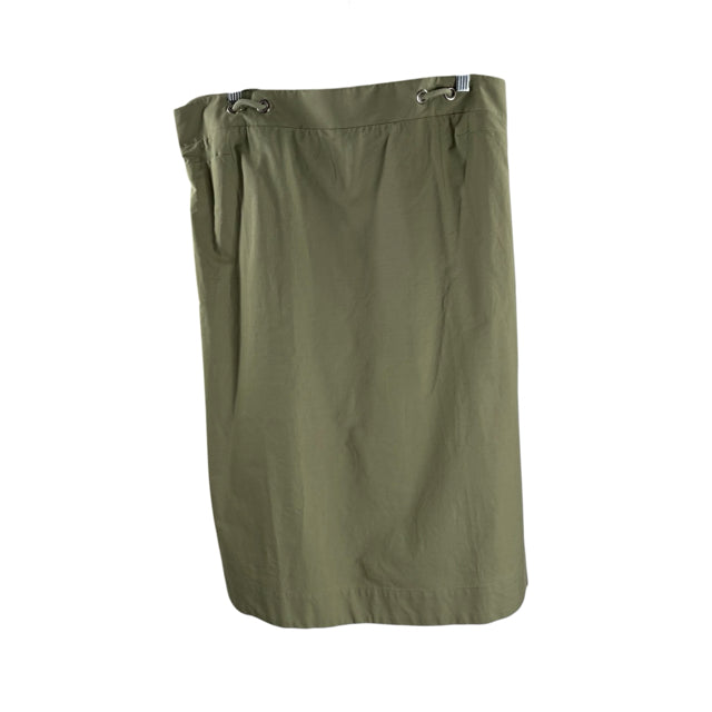 ANTHROPOLOGIE Size MEDIUM Khaki Green Knee Length Cotton NWT SKIRT