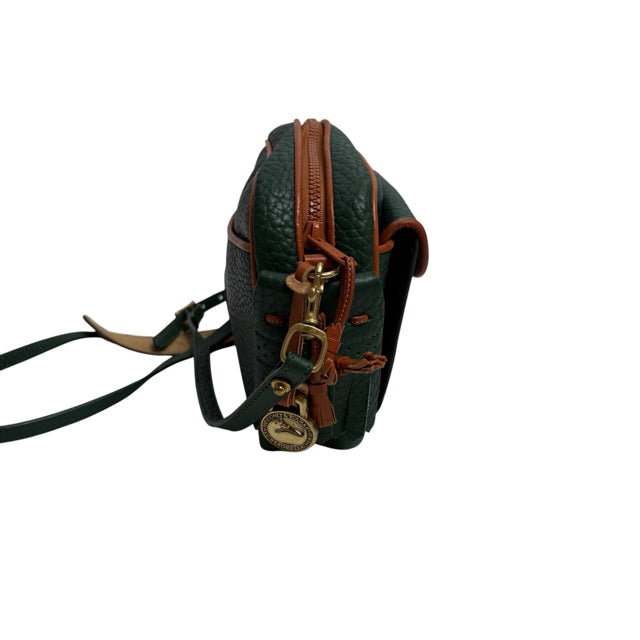DOONEY & BOURKE Green/Brown Pebble Leather Cross Body PURSE