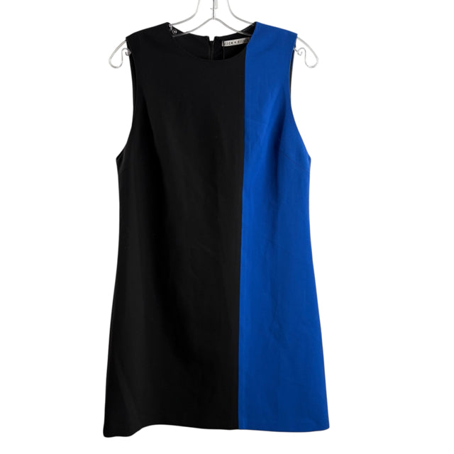ALICE & OLIVIA Size 6 Black/Blue Two Tone Sleeveless Polyester NWT DRE