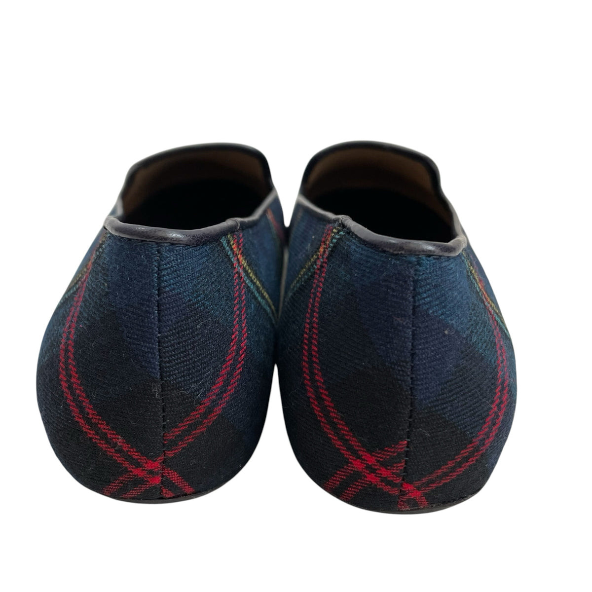 TALBOTS Size 7 1/2 Navy/Multi Flats Plaid NWOT SHOE