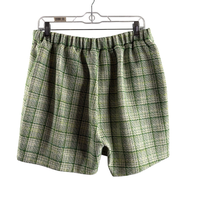 TAYLOR TILLMAN Size MEDIUM Green/White Plaid Polyester SKORT