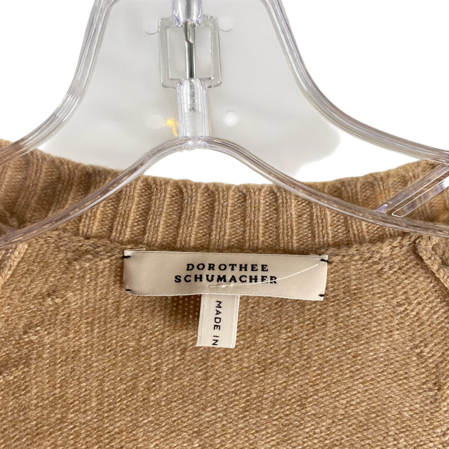 DOROTHEE SCHUMACHER Size SMALL Tan Long Sleeve Shrug Wool Blend SWEATER