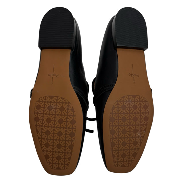 PAOLO Size 9 1/2 Black Loafer Leather SHOE
