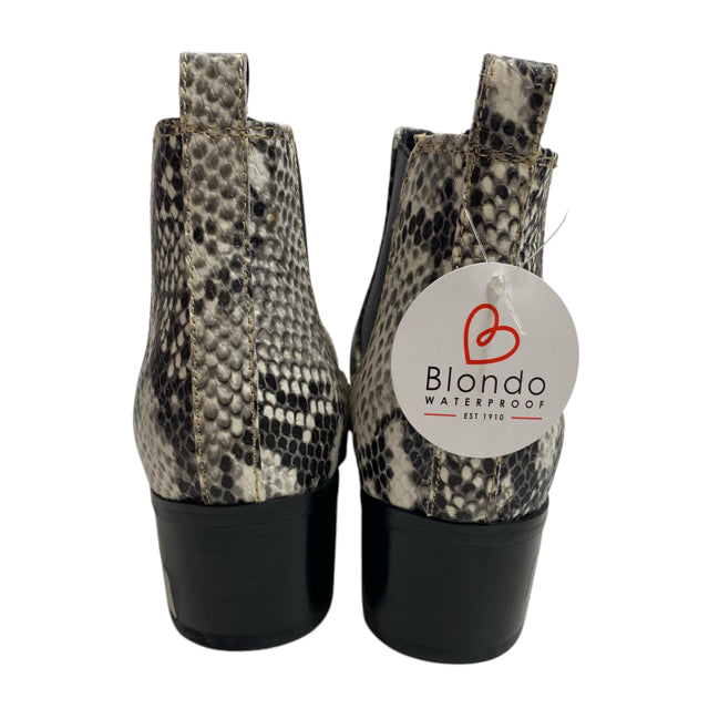 BLONDO Size 7 Black/Gray Ankle Snake Look NWT BOOT