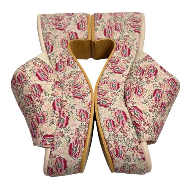 MATISSE Size 10 Cream/Pink Wedge Heel Floral NWOT SHOE