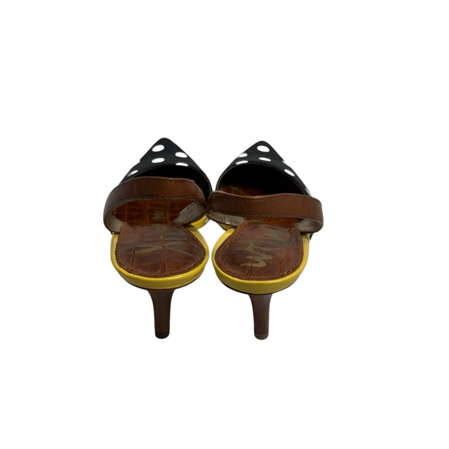 SAM EDELMAN Size 9 1/2 B/W/Brown Sling NWT SHOE