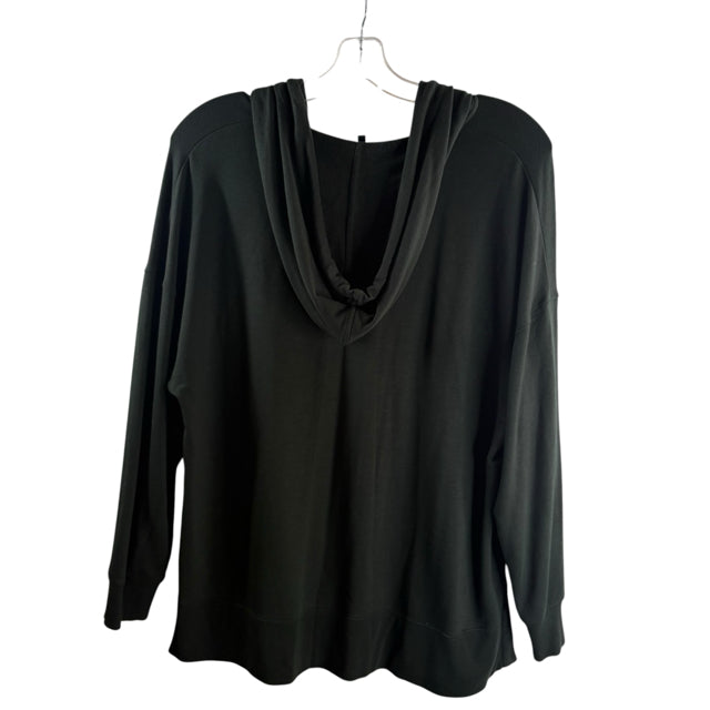 LOU & GREY Size X-LARGE Dk Green Long Sleeve Hood TOP