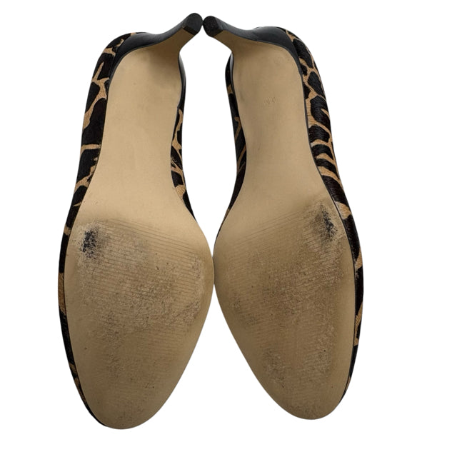 TALBOTS Size 9 Brown/Tan Pump Hair SHOE