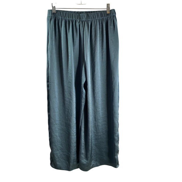 THEORY Size SMALL Teal Elastic Waist Polyester NWT PANTS