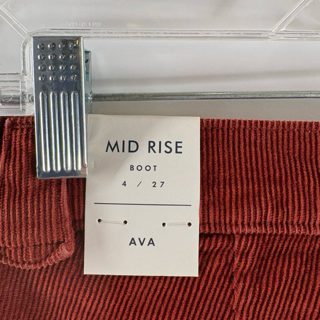LUCKY Size 4 Rust Corduroy NWT PANTS