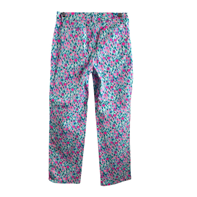 LILLY PULITZER Size 2 Blue/Pink Print Cotton NWT PANTS