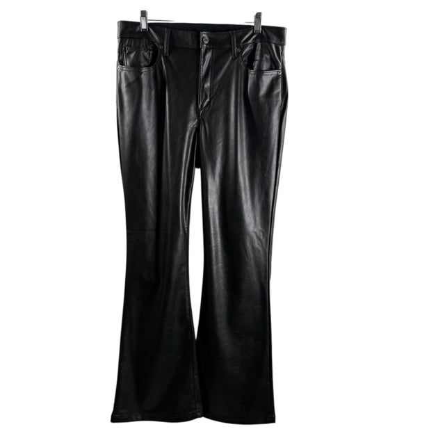 GAP Size 32 Black Faux Leather PANTS