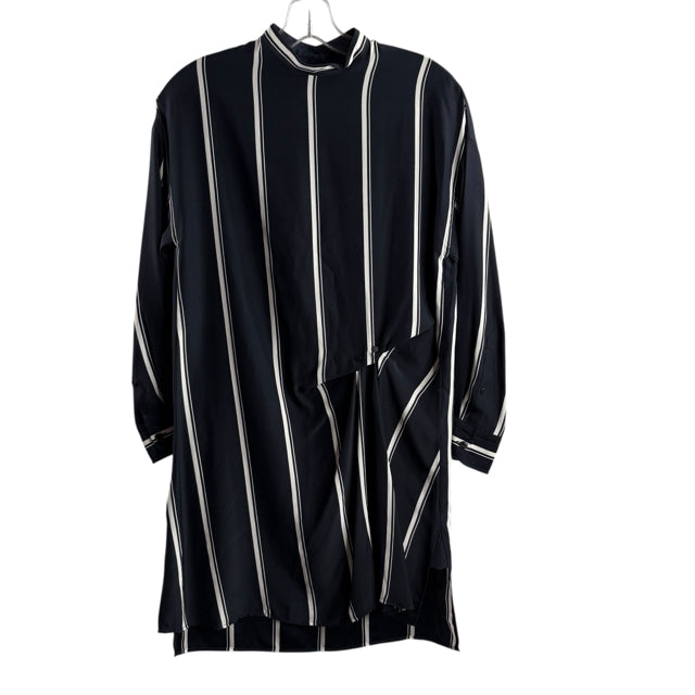 long sleeve navy and white striped dress RAG & BONE Size XXS Navy/White Stripe Long Sleeve Silk DRESS