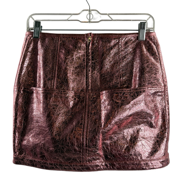 FOR LOVE & LEMONS Size SMALL Pink Mini Metallic SKIRT