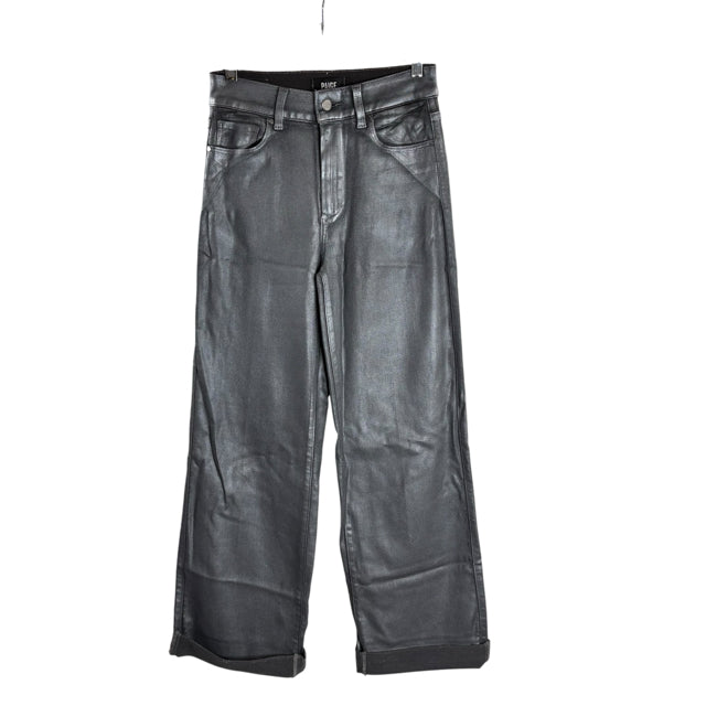 PAIGE Size 26 Gray Coated Denim PANTS