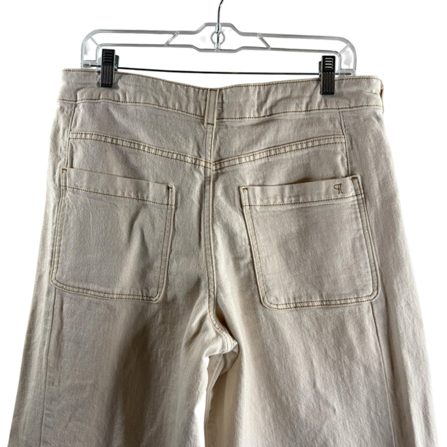 PILCRO Size 29 Cream Stitch Detail Denim JEANS