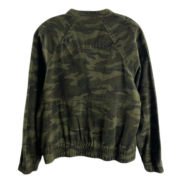 KUT Size SMALL Olive Camo Denim JACKET