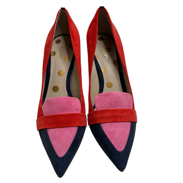 BODEN Size 40 Red/Multi Pump Suede NEW - BOX SHOE