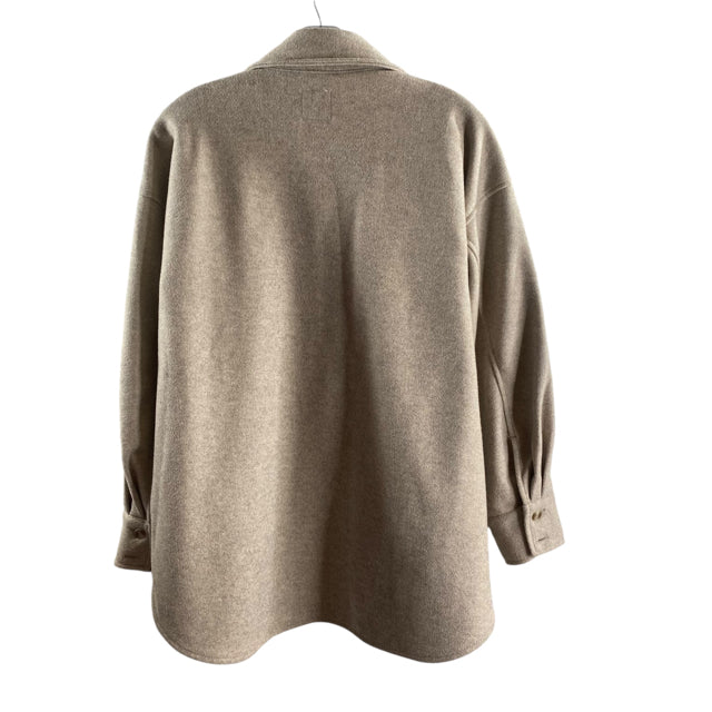 H & M Size SMALL Beige Polyester Blend SHACKET