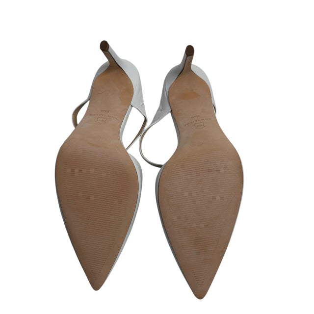 ANN T Size 9 1/2 White Sling Leather SHOE