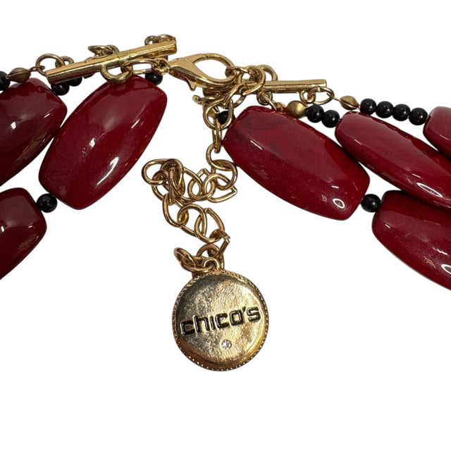 CHICOS Costume Red/Black 20" NECKLACE