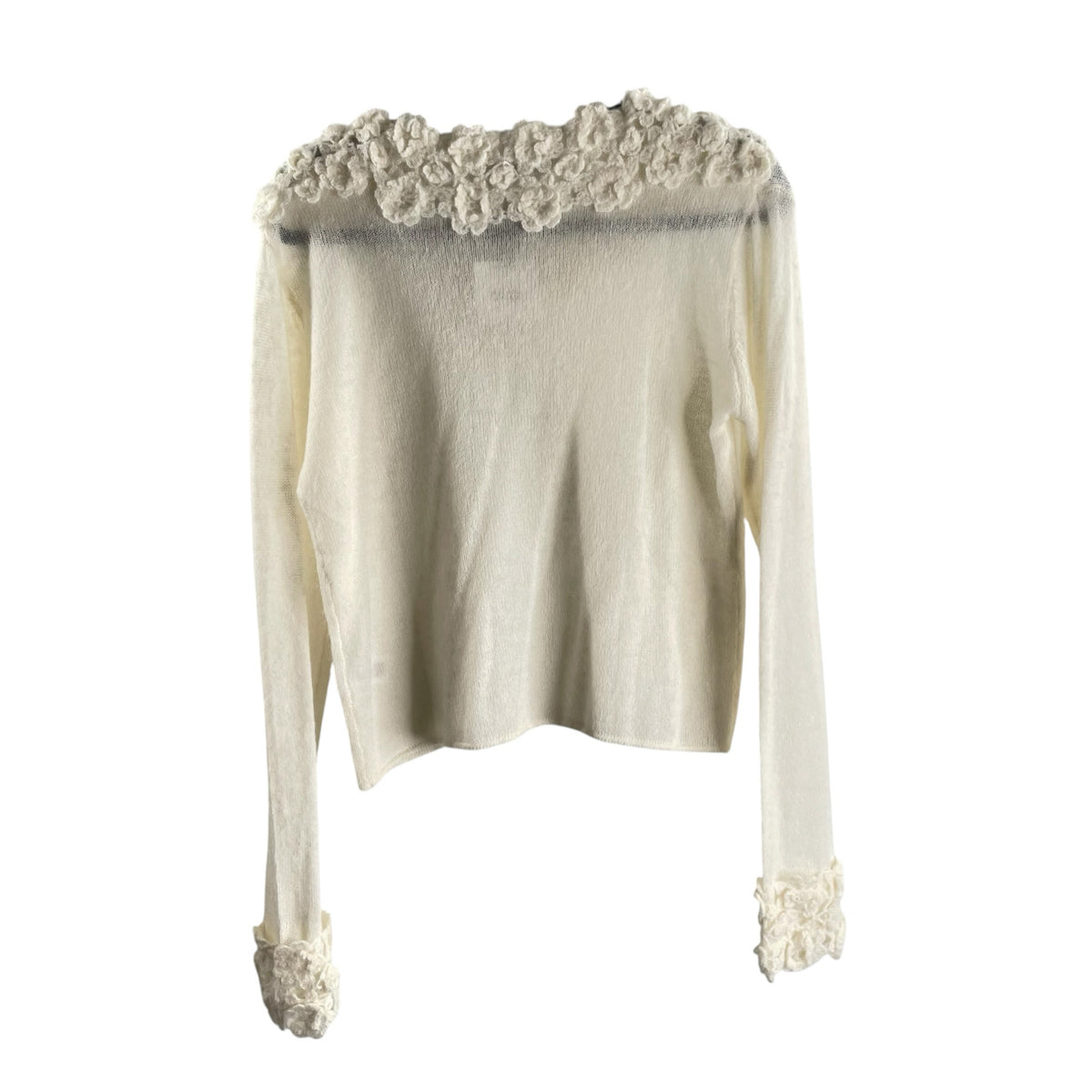 ZARA Size MED Cream Long Sleeve Alpaca Blend NWT SWEATER