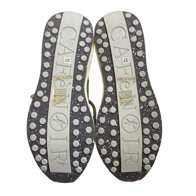 CAFE NOIR Size 37 White/Silver Sneaker Metallic NWOT SHOE