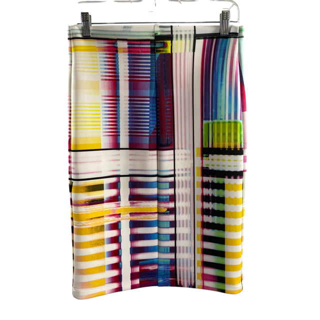 CLOVER CANYON Size MEDIUM White/Multi Print Midi Polyester Blend SKIRT