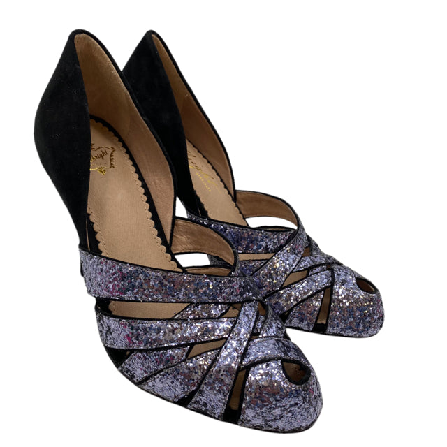 MISS ALBRIGHT Size 7 Black/Silver Pump Glitter NWOT SHOE