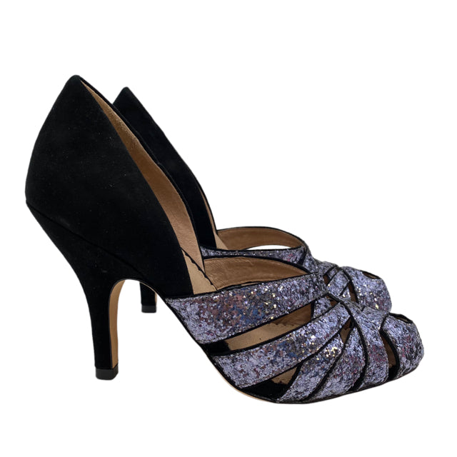 MISS ALBRIGHT Size 7 Black/Silver Pump Glitter NWOT SHOE